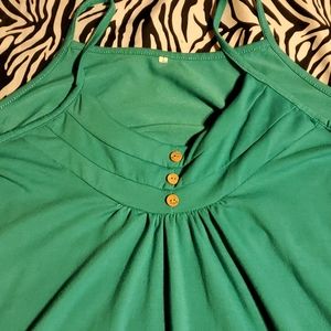 Teal spaghetti strap